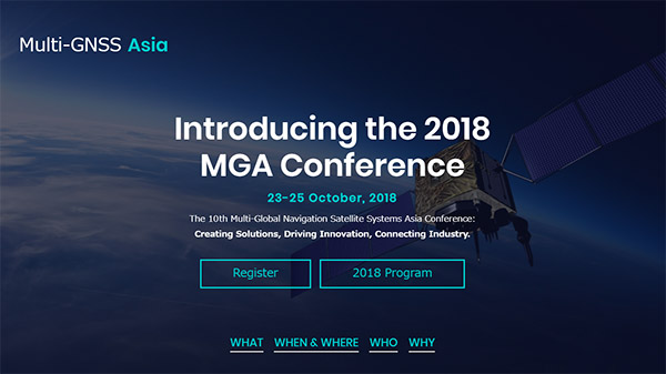 第10回マルチGNSSアジアカンファレンスのウェブサイト