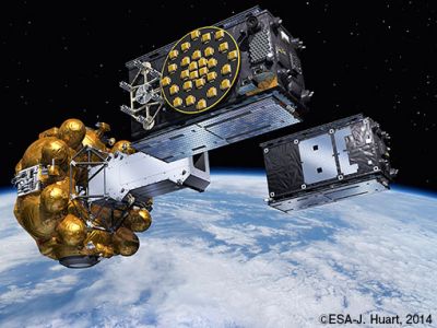 「ガリレオ」衛星の軌道上イメージ