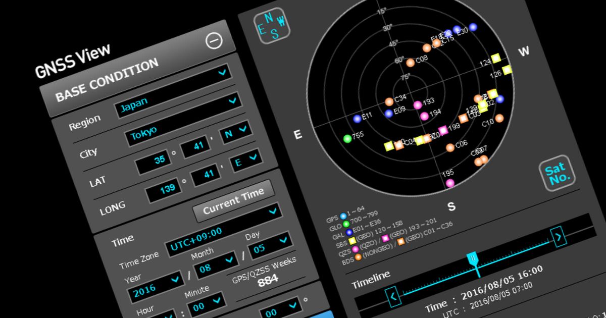 測位衛星の配置が分かる「GNSS View」をVer.2.2にアップデート｜関連ニュース｜みちびき（準天頂衛星システム：QZSS）公式サイト ...