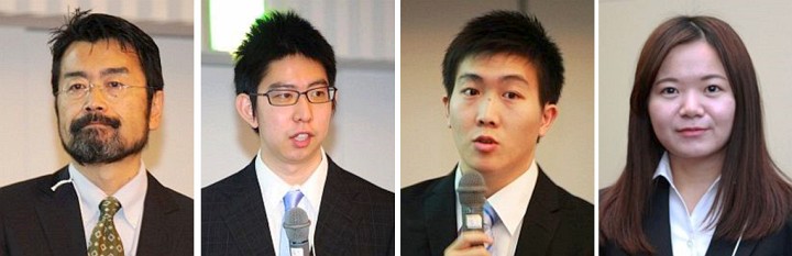 （左から）東京大学の大平氏、宮澤氏、東京海洋大学の細見氏、神氏