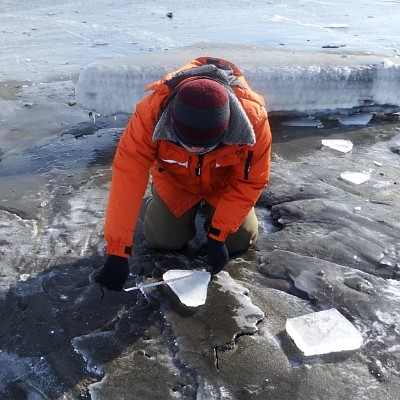 氷の大きさを測定