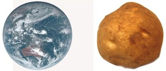 「地球とジャガイモ」の写真