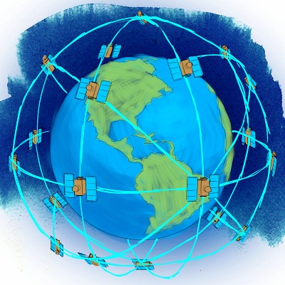 GPS衛星の軌道概念図