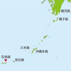 石垣島の場所を示す地図