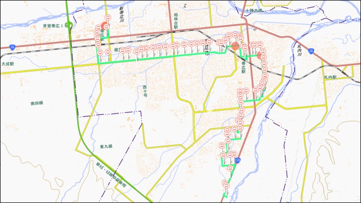 地図上でバスの位置情報を確認（サンプルイメージ）